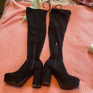 Steve madden suede over the knee boots